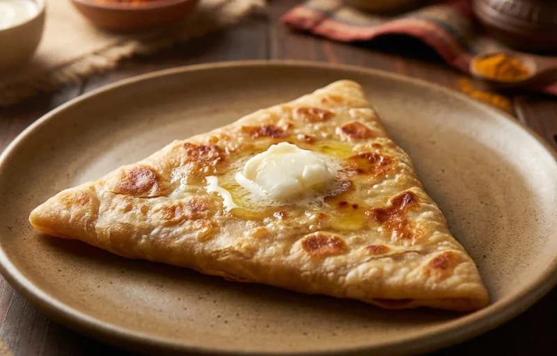 Trikon Paratha with Bandhakopir Torkari - Recipe 1