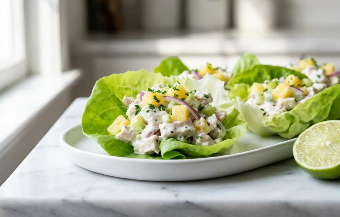 Tropical Chicken Salad Cups