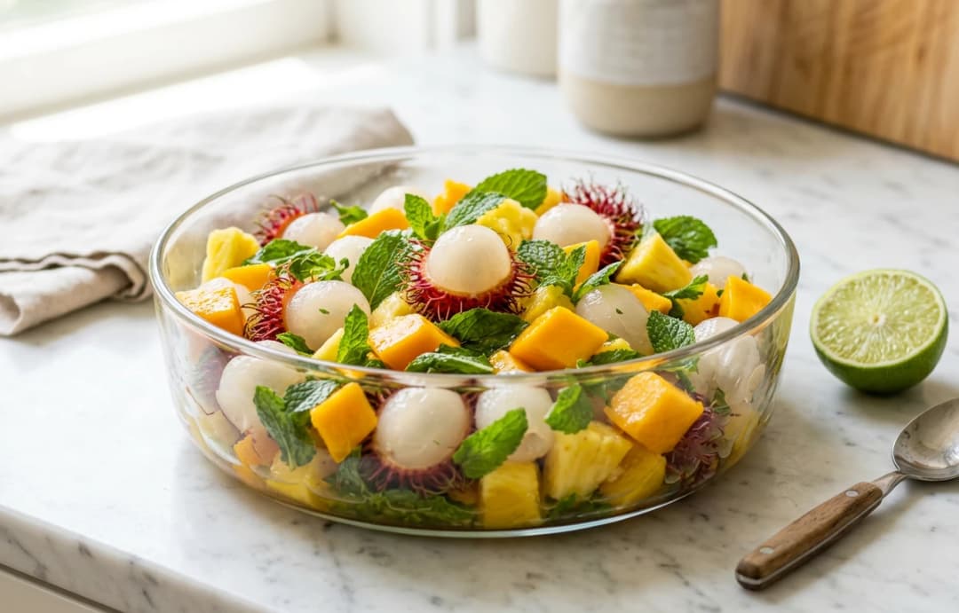 Tropical Rambutan & Mint Salad
