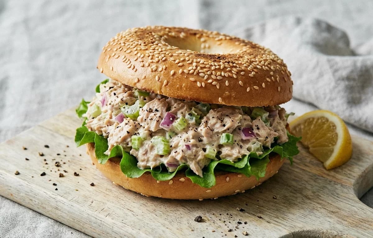 Tuna Salad Bagel Sandwich