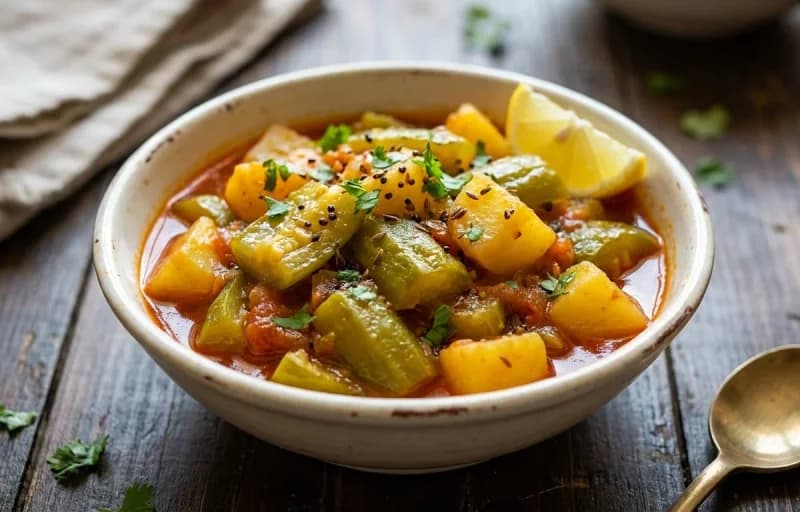 Turi Patata Sabzi with Phulko Luchi - Recipe 1