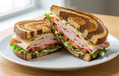 Turkey and Swiss Sandwich