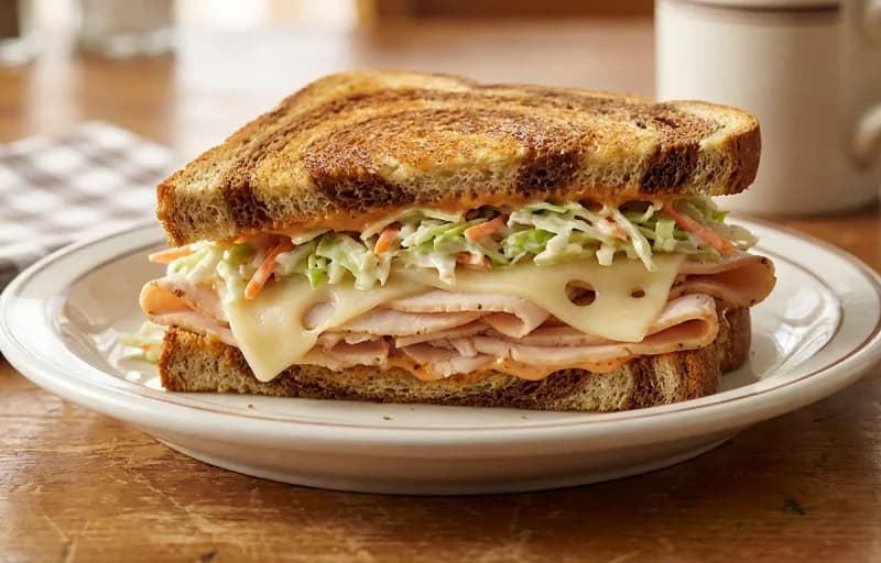 Turkey Rachel Sandwich on Rye