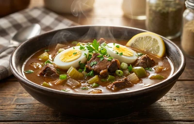 Turtle Soup with Muffuletta - Recipe 1