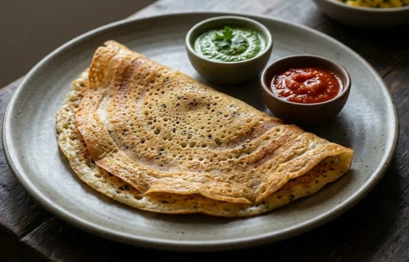 Udid Methi Dosa, Ukda Tandul and Mango Pickle - Recipe 1