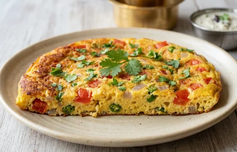 Udupi Tomato Omelette with Chapati - Recipe 1