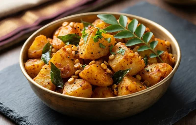 Thengai Sadam with Urulai Kara Kari - Recipe 2