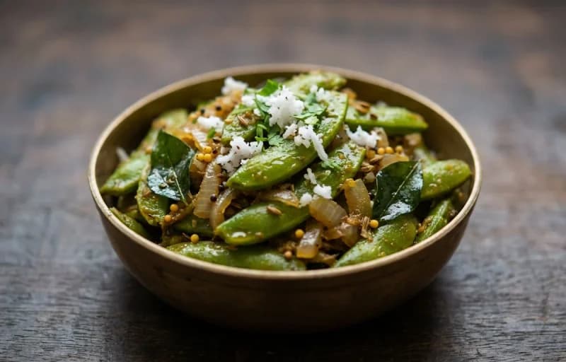 Val Papdichi Bhaji with Jowar Bhakri - Recipe 1