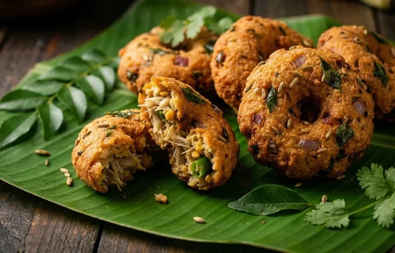 Vazhaipoo Vadai, Coconut Chutney and Filter Coffee - Recipe 1
