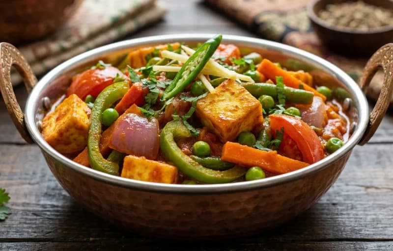 Vegetable Jalfrezi with Tawa Paratha - Recipe 1