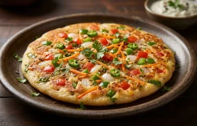 Vegetable Uttapam Topping
