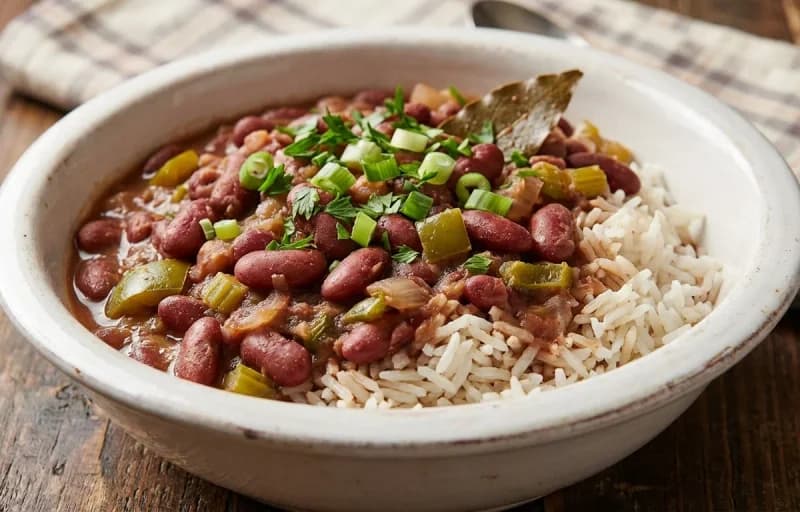 Red Beans and Rice with Cornbread - Recipe 1