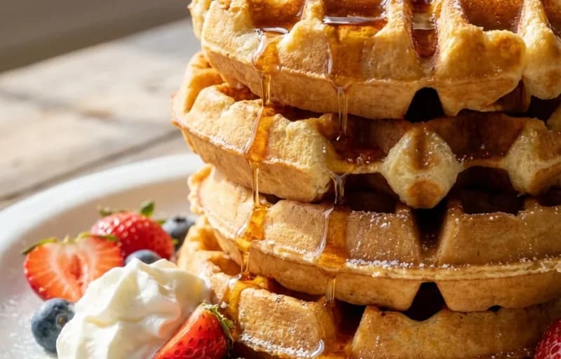 Waffles, Chicken Strips and Maple Syrup - Recipe 1