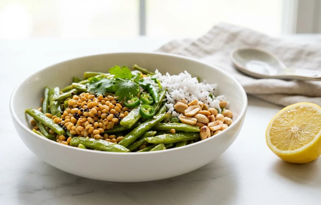 Warm Gavar Bean Salad