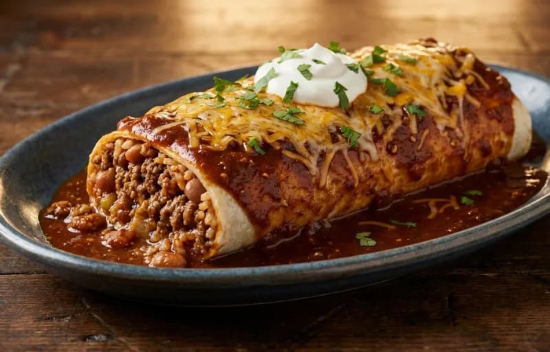 Wet Burrito with Mexican Rice - Recipe 1