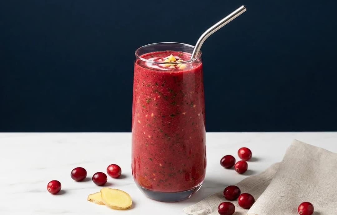 Zingy Cranberry-Ginger Smoothie