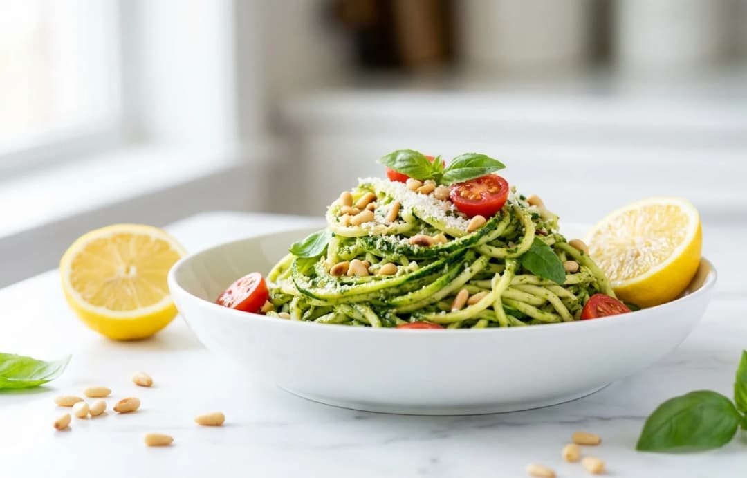 Zucchini Noodles with Keto Pesto
