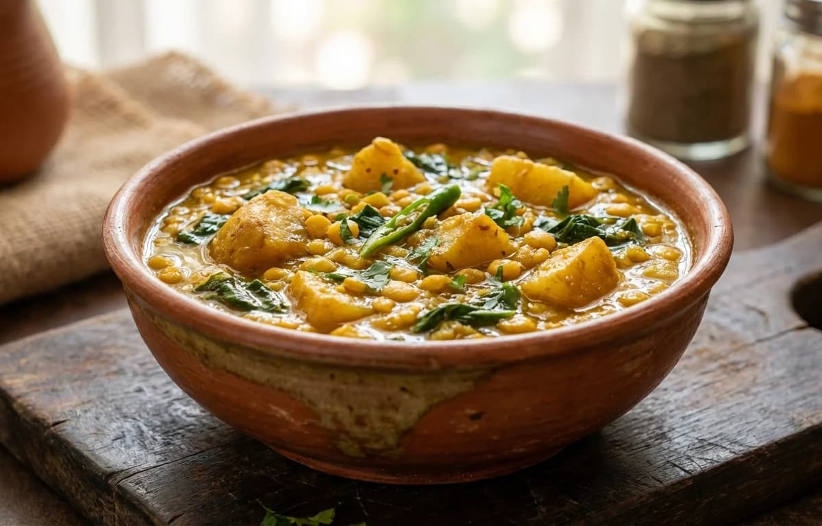 Aloo Methi Chana Dal