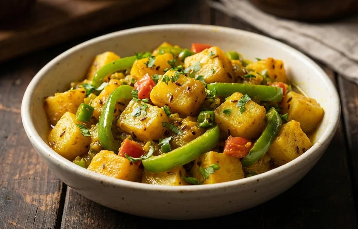 Aloo Shimla Mirch Sabzi