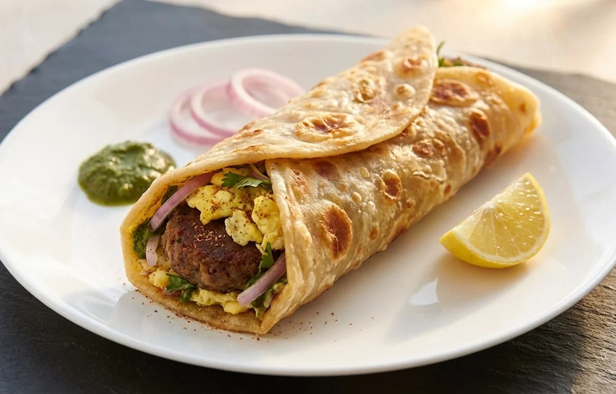 Anda Shami Kebab Roll