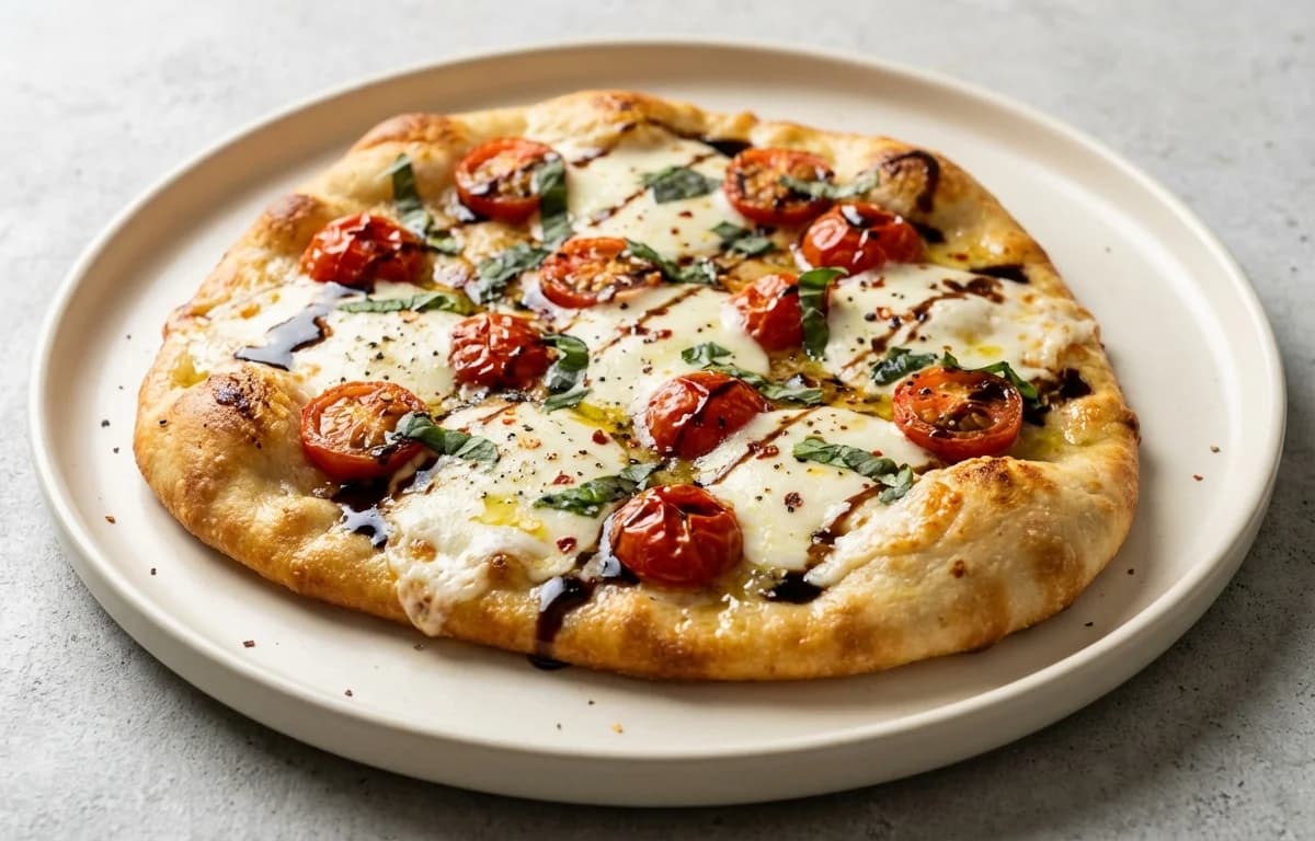Caprese Naan Pizza