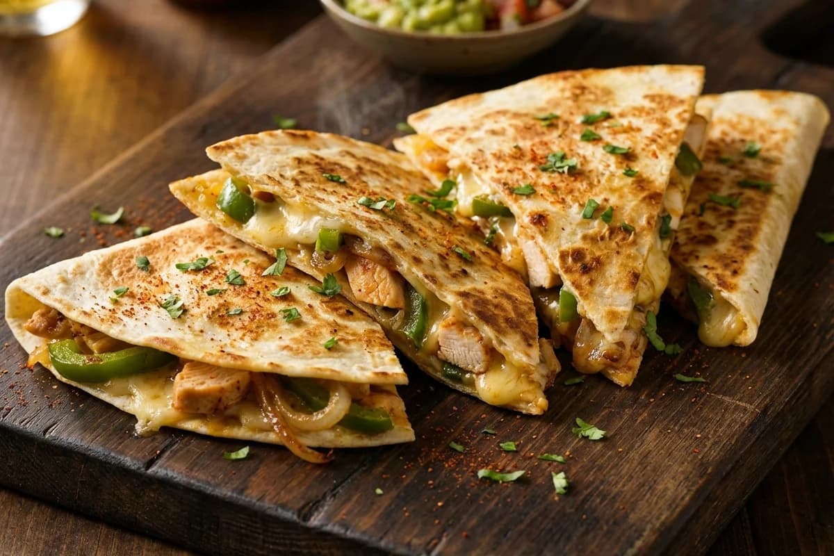 Chicken Quesadilla Triangles
