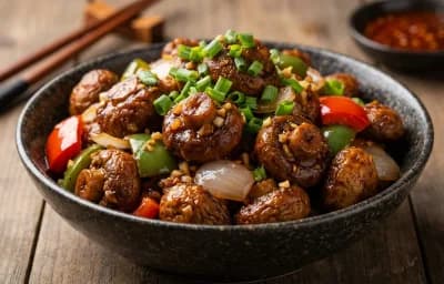 Dry Mushroom Manchurian