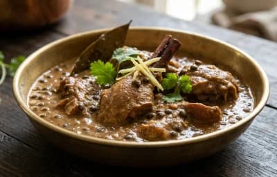 Duck with Black Lentils