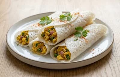 Egg Neer Dosa Roll