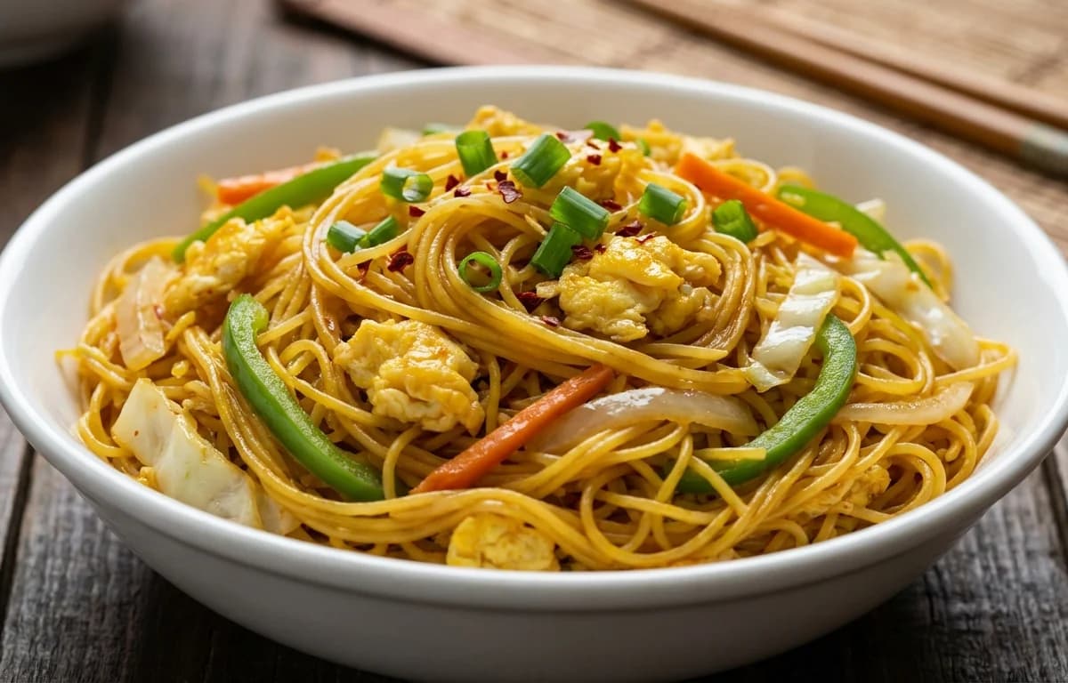 Egg Singapore Noodles