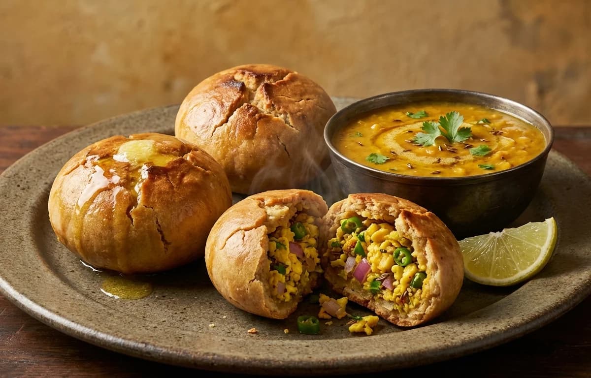 Egg Stuffed Dal Baati