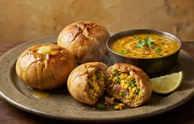 Egg Stuffed Dal Baati