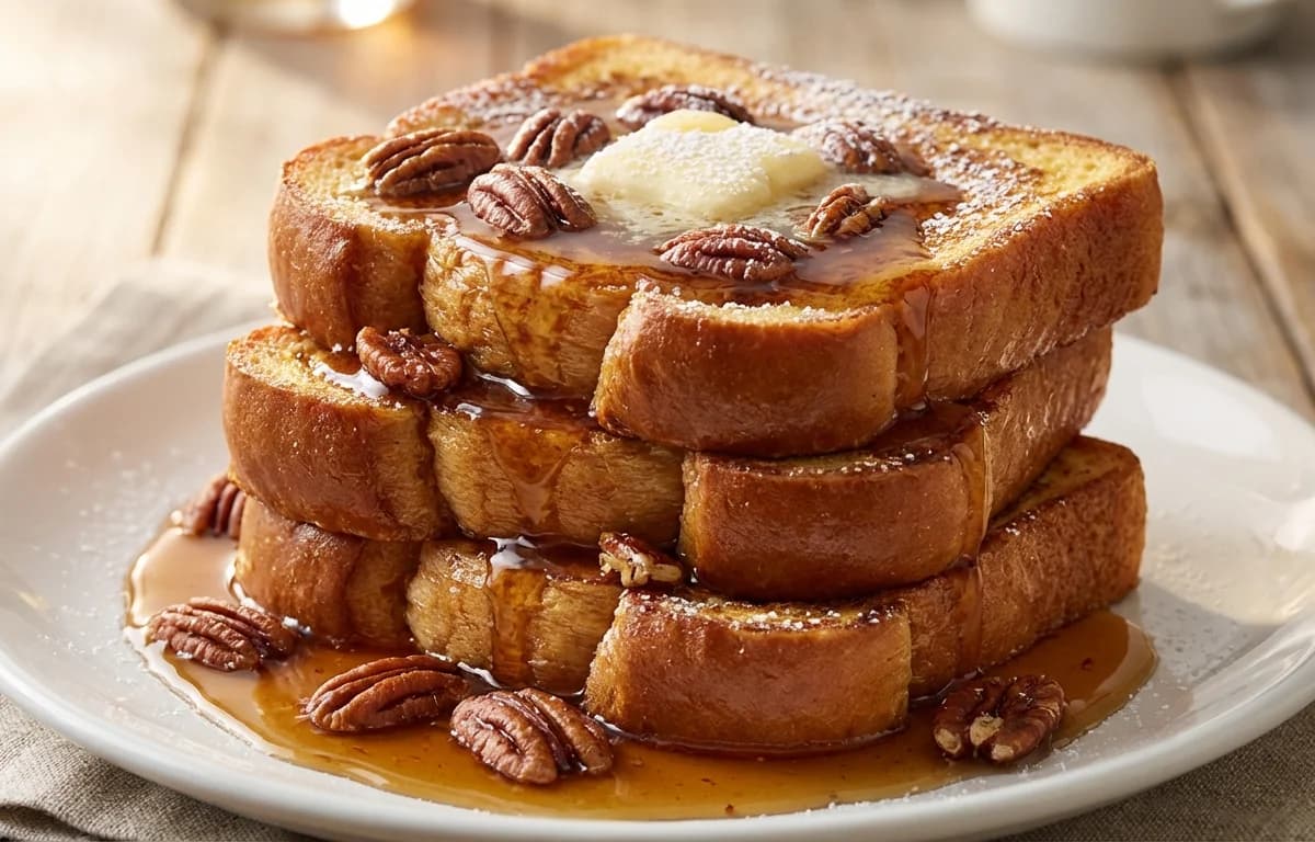French Toast with Pecan Syrup