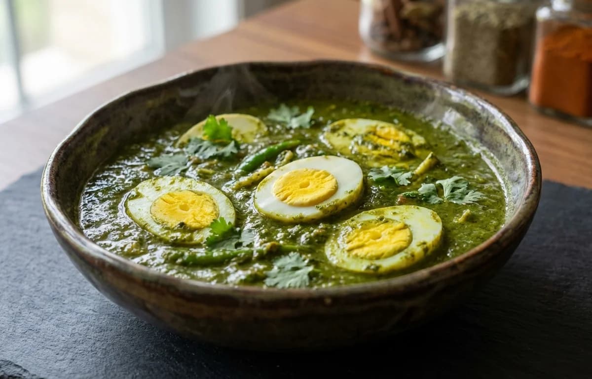 Goan Green Masala Egg Curry