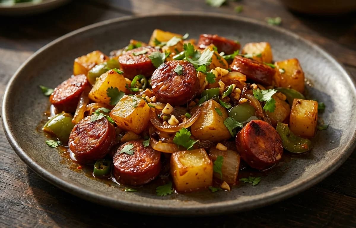 Goan Sausage Chilli Fry