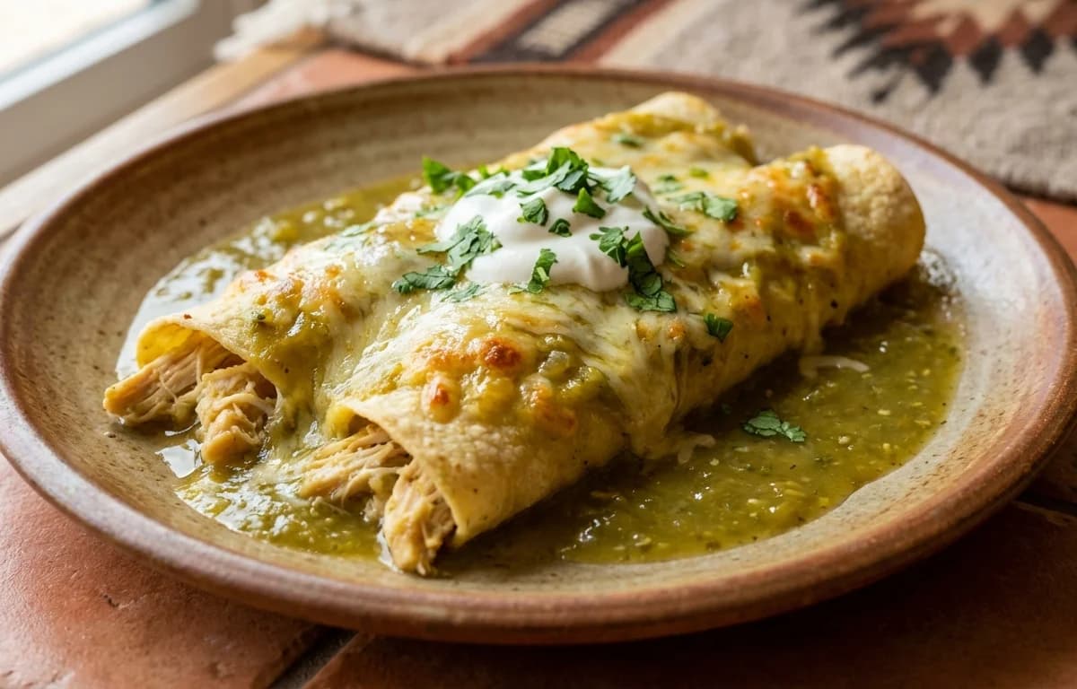 Green Chile Chicken Enchiladas