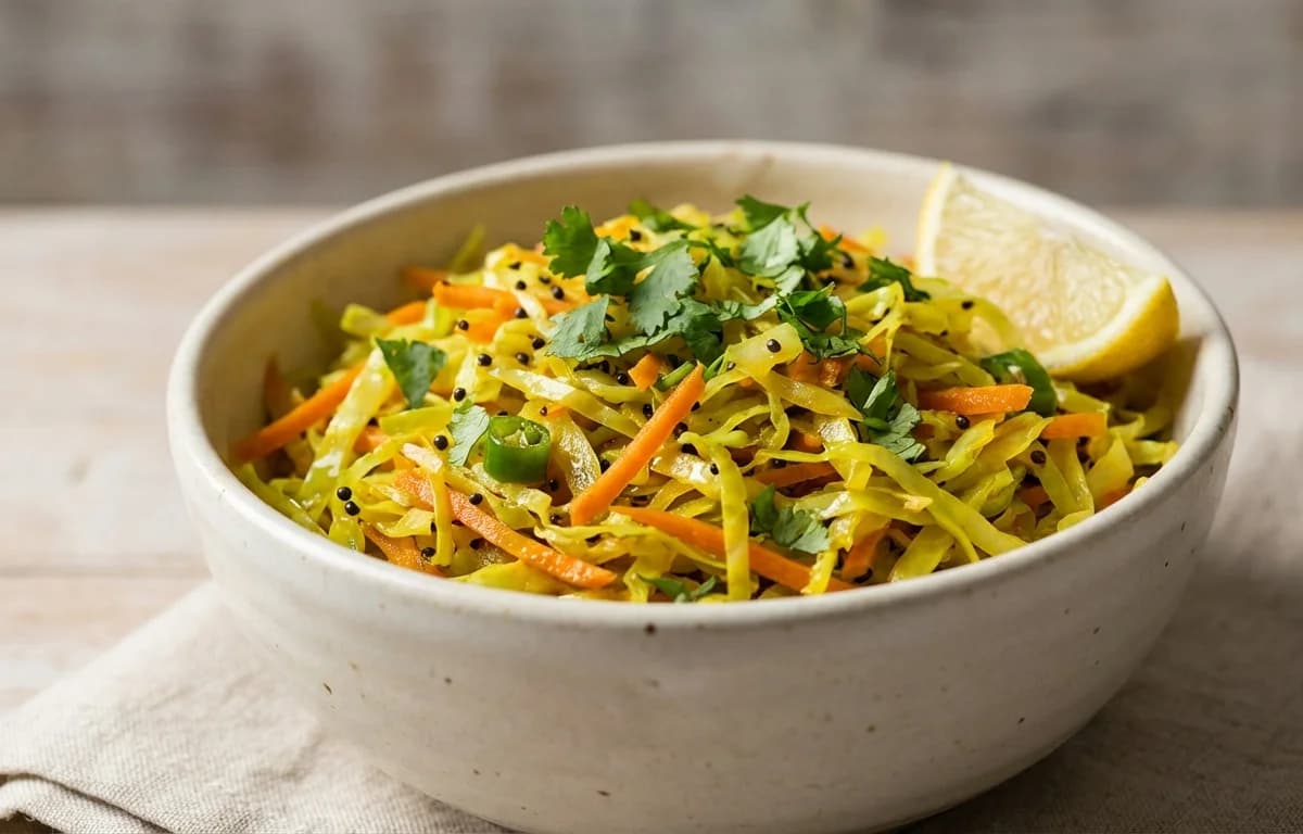 Gujarati Cabbage Sambharo