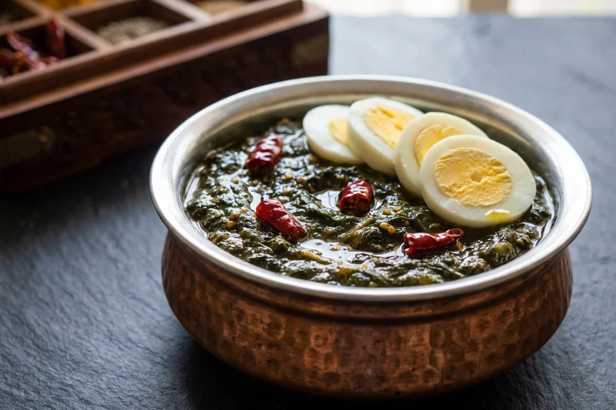 Haak Saag with Boiled Eggs