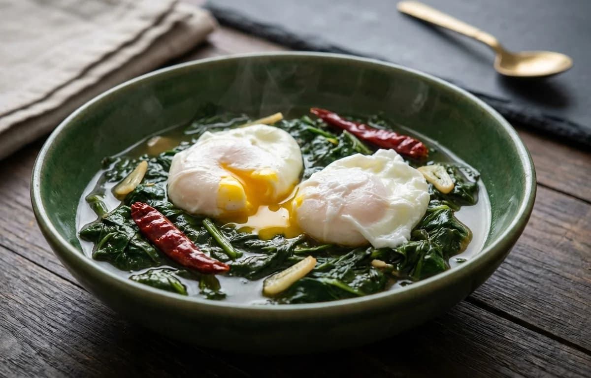 Haak Saag with Poached Eggs