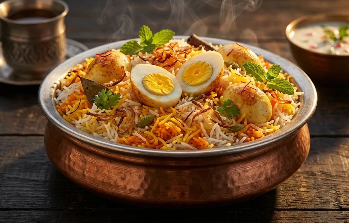 Kashmiri Egg Biryani