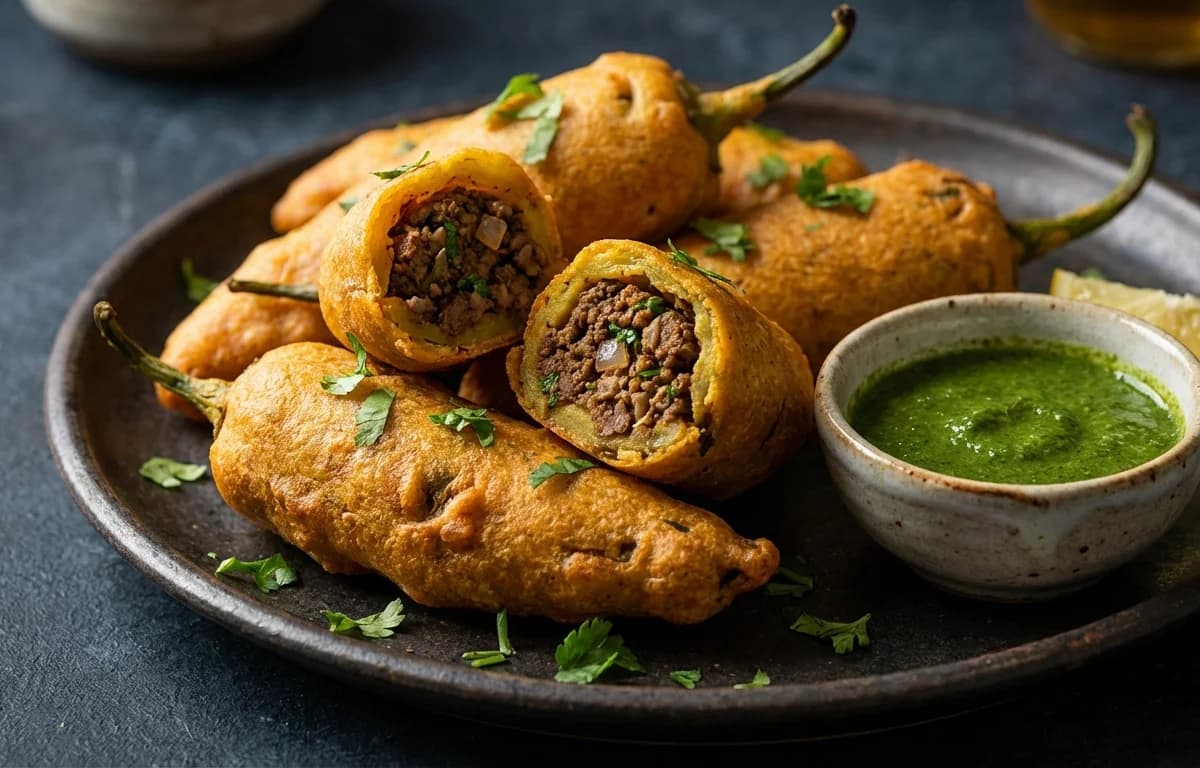 Keema Mirchi Pakora