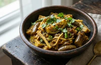 Khorisa Diya Bengena Bhaji