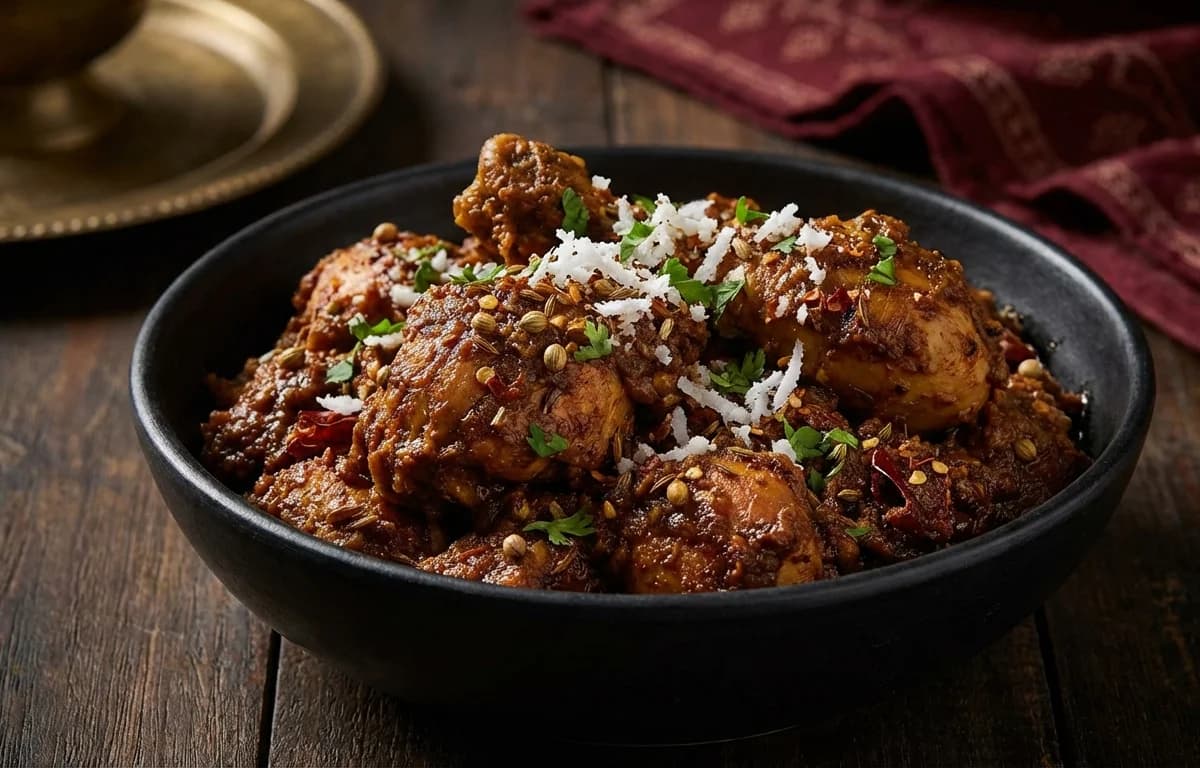 Kolhapuri Chicken Sukka