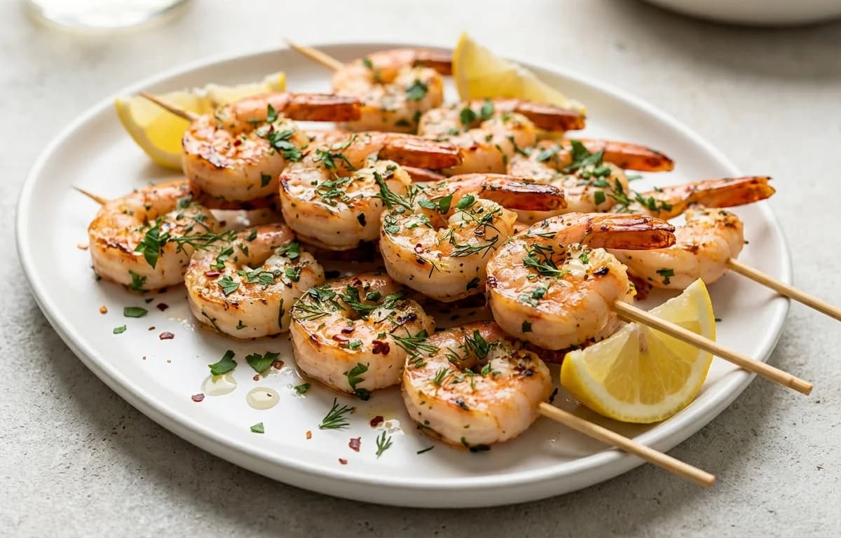 Lemon Herb Shrimp Skewers