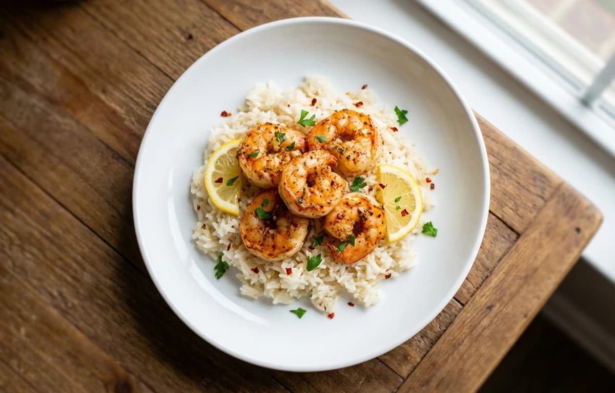 Garlic Shrimp and Rice