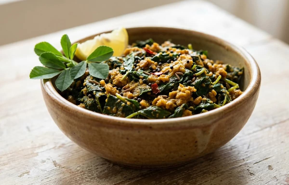 Methi ni Bhaji nu Shaak