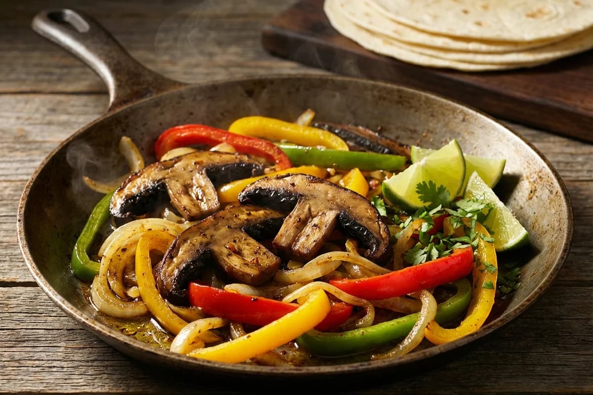 Mushroom and Bell Pepper Fajitas