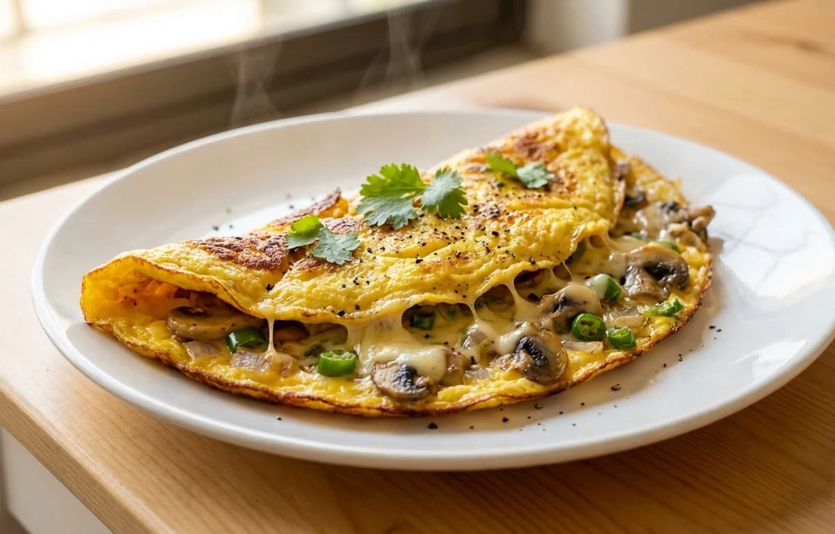 Mushroom Cheese Omelette