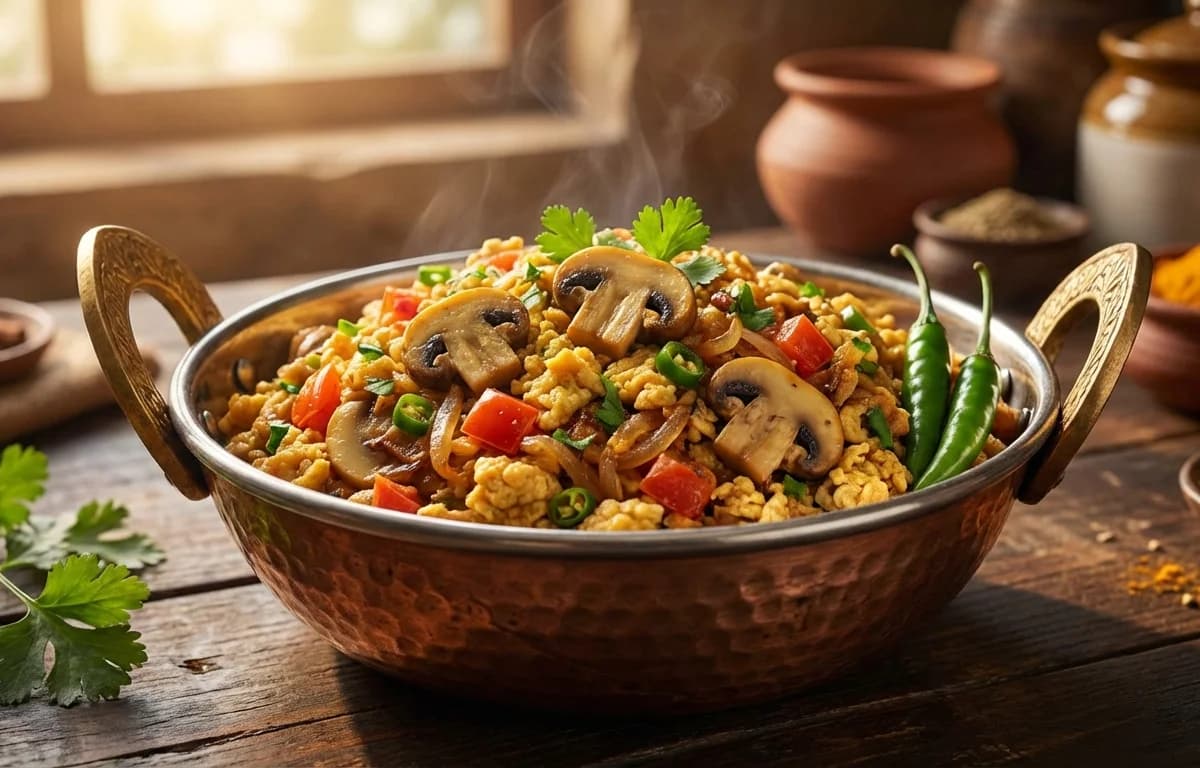 Mushroom Egg Bhurji