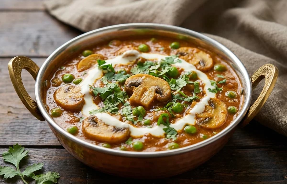 Mushroom Matar Masala